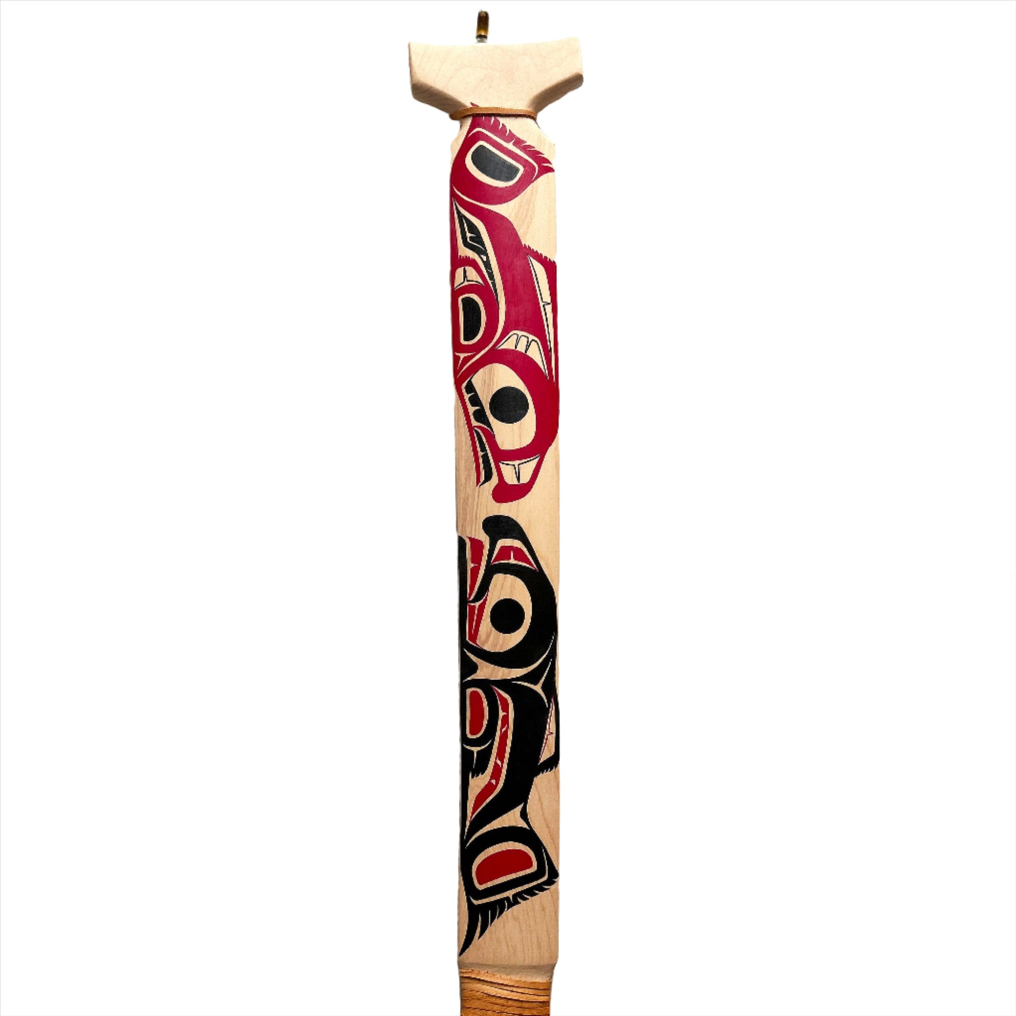 CECILA ADAMS KINGFISHER WITH SALMON PADDLE - House Of Himwitsa - PADDLES - House of Himwitsa Art Gallery