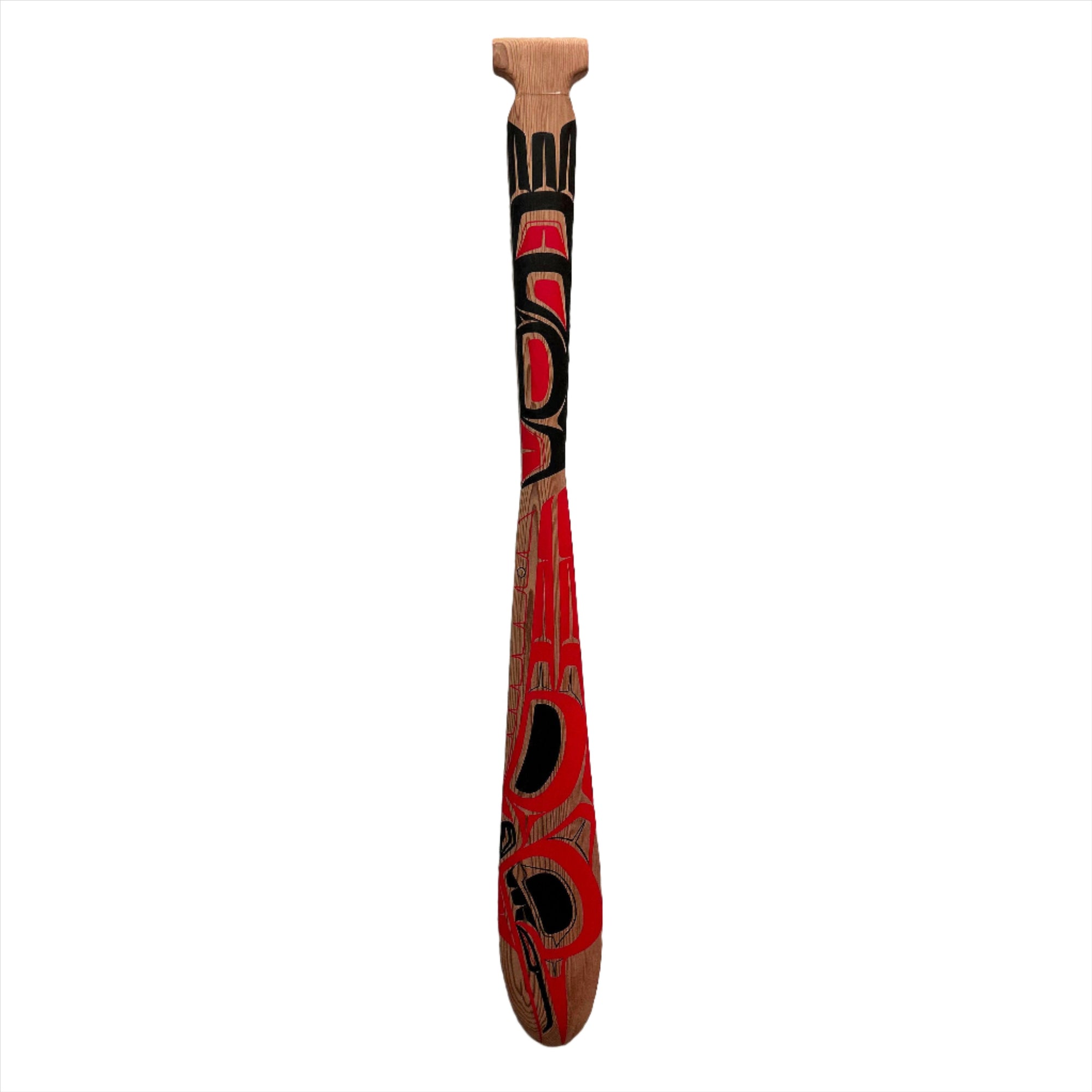 CECILIA ADAMS HUMMINGBIRD RED CEDAR PADDLE 3 FEET - House Of Himwitsa - PADDLES - House of Himwitsa Art Gallery