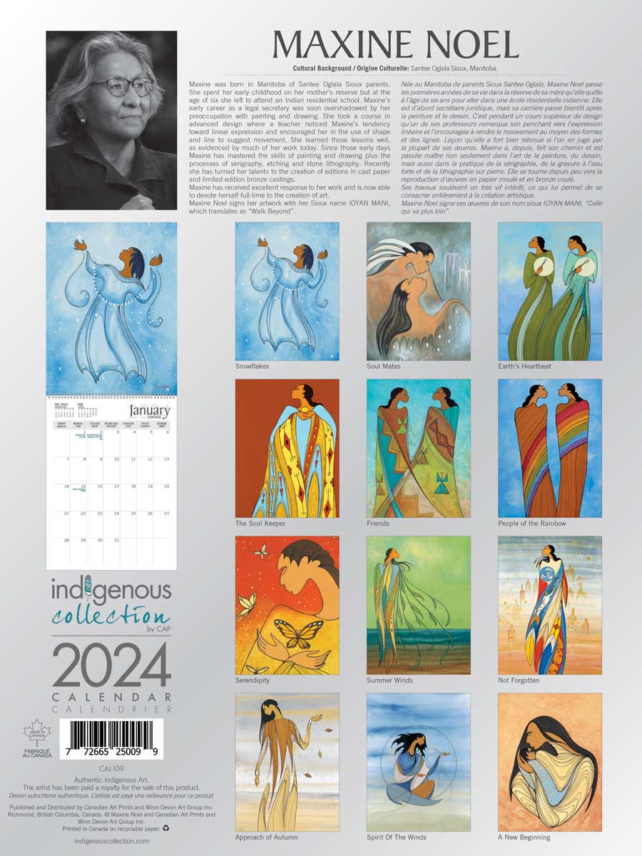 Calendar Maxine Noel 2024 - Calendar Maxine Noel 2024 -  - House of Himwitsa Native Art Gallery and Gifts
