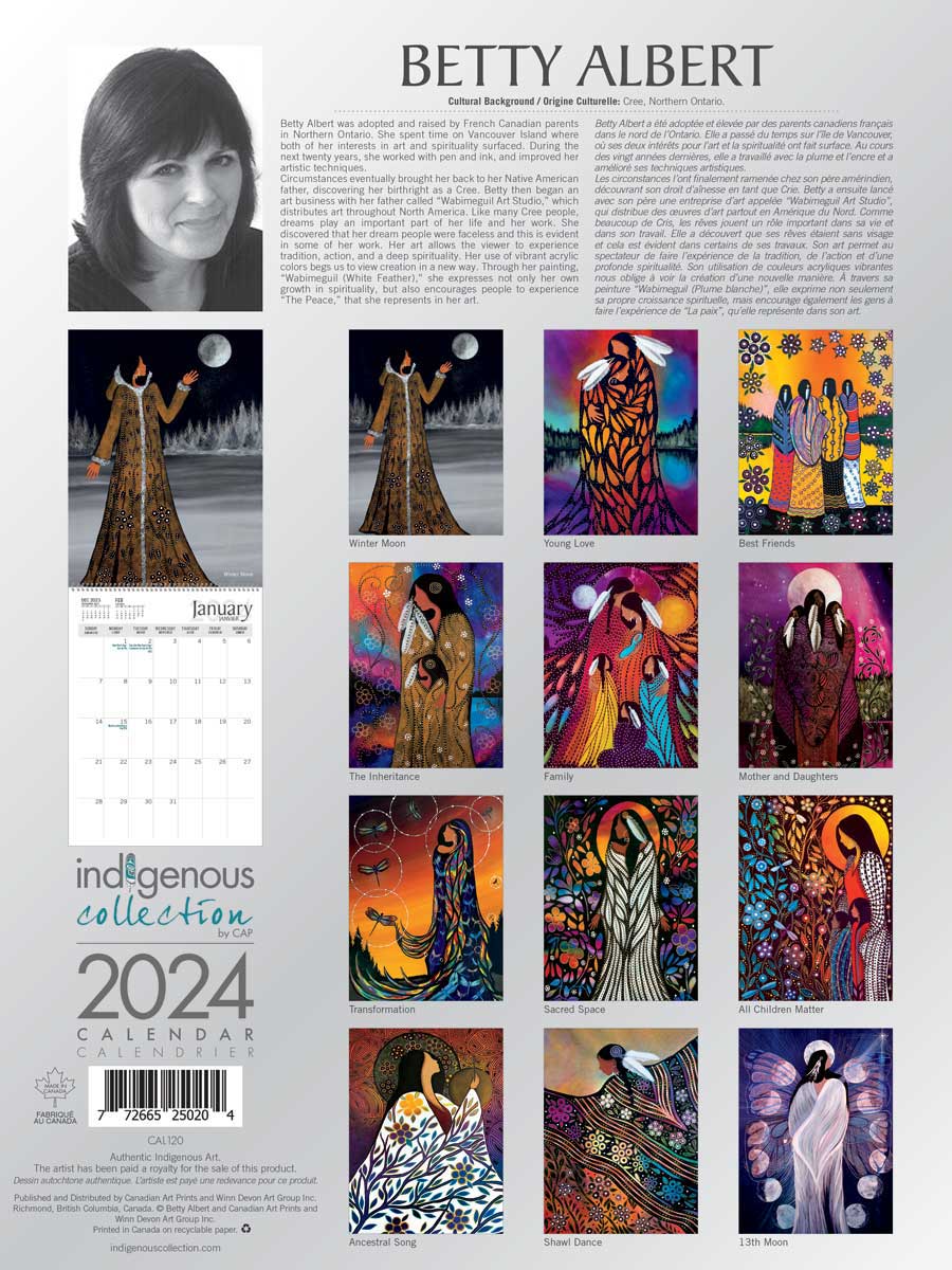 Calendar Betty Albert 2024 - Calendar Betty Albert 2024 -  - House of Himwitsa Native Art Gallery and Gifts