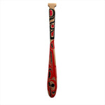 CECILIA ADAMS SALMON RED CEDAR PADDLE 3 FEET - Cecilia Adams - PADDLES - House of Himwitsa Art Gallery
