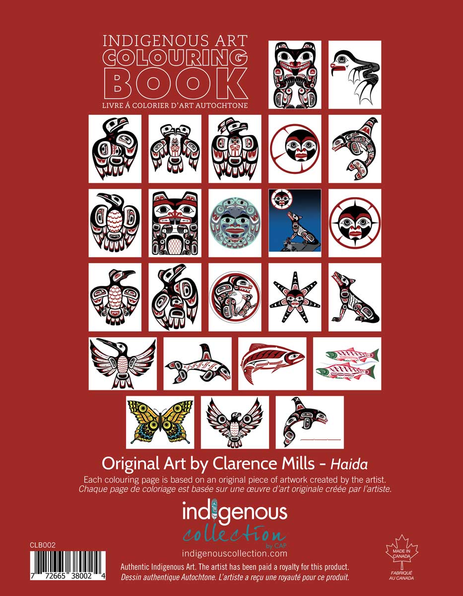 Colouring Book Clarence Mills - Colouring Book Clarence Mills -  - House of Himwitsa Native Art Gallery and Gifts