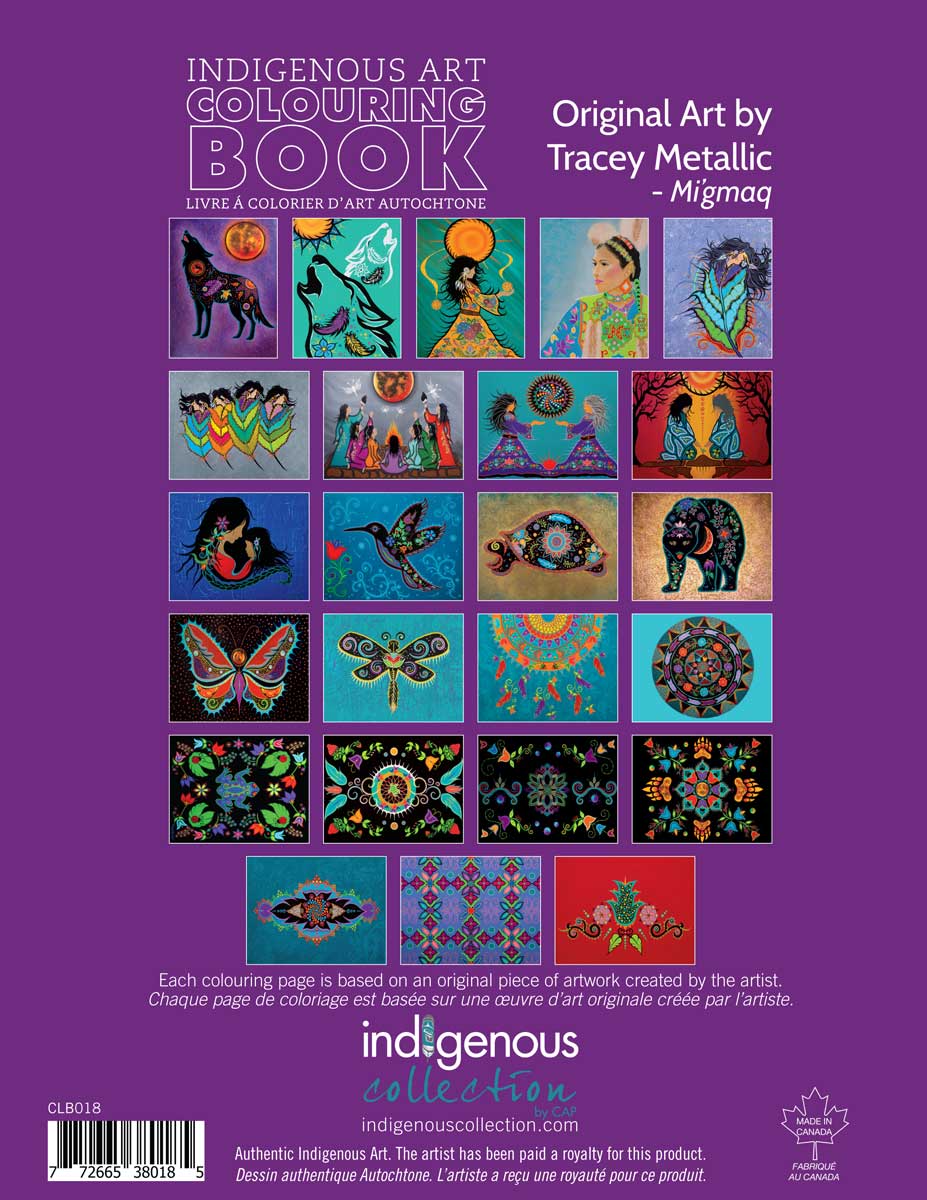 Colouring Book Tracey Metallic - Colouring Book Tracey Metallic -  - House of Himwitsa Native Art Gallery and Gifts