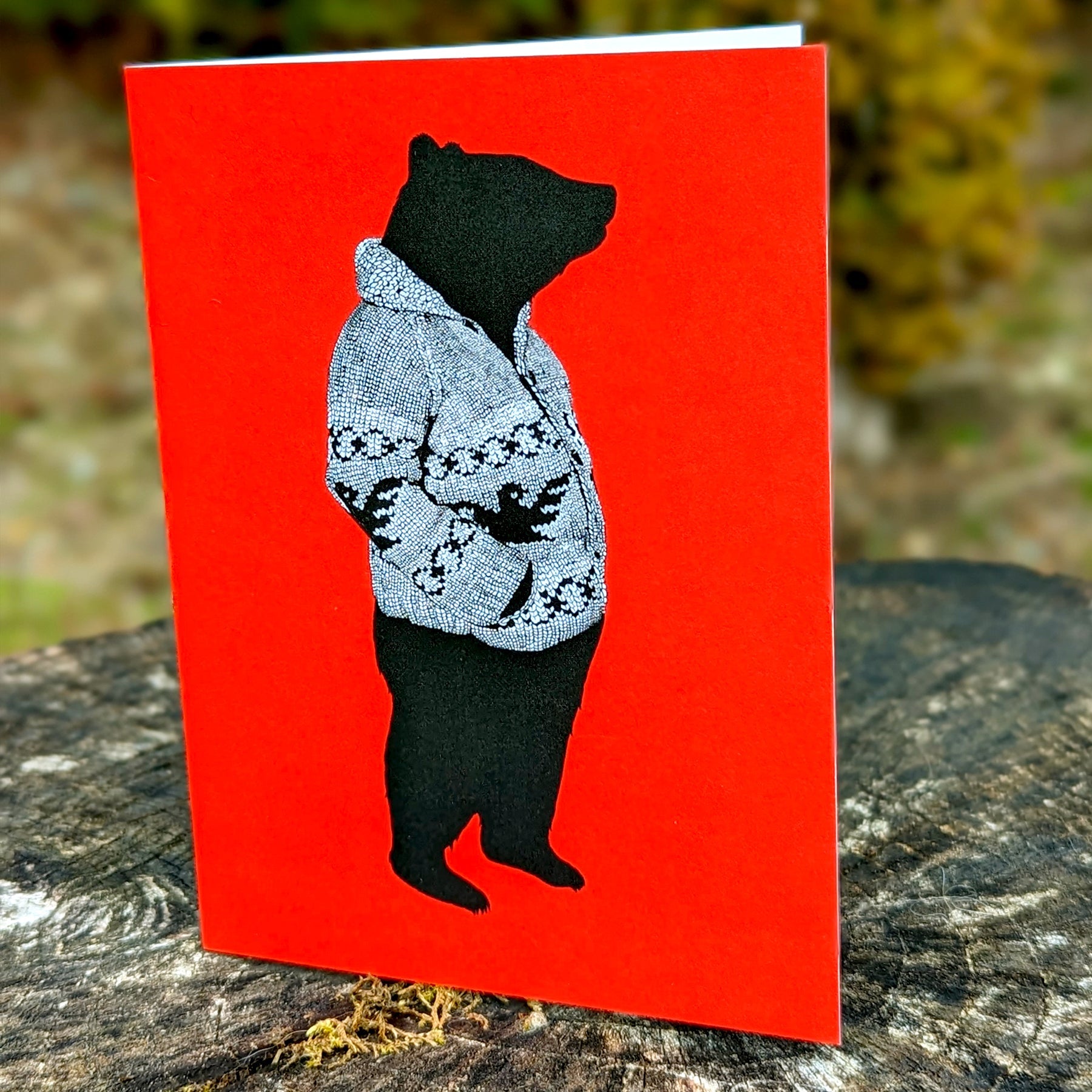 Westcoastees Cowichan Bear Art Card - Westcoastees Cowichan Bear Art Card -  - House of Himwitsa Native Art Gallery and Gifts