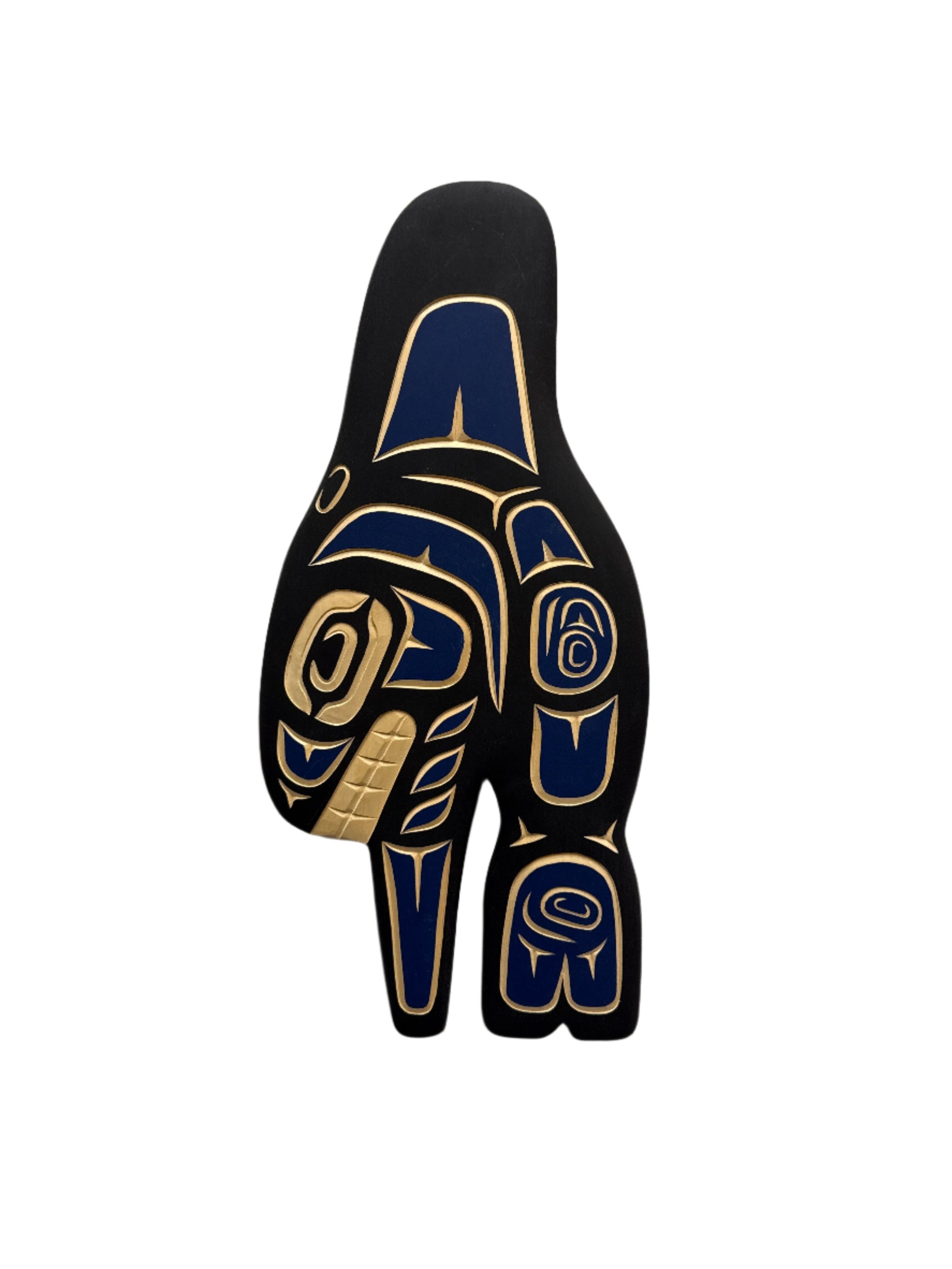 Valencia Bird Panel Killer Whale Blue -  - Carving - House of Himwitsa Art Gallery