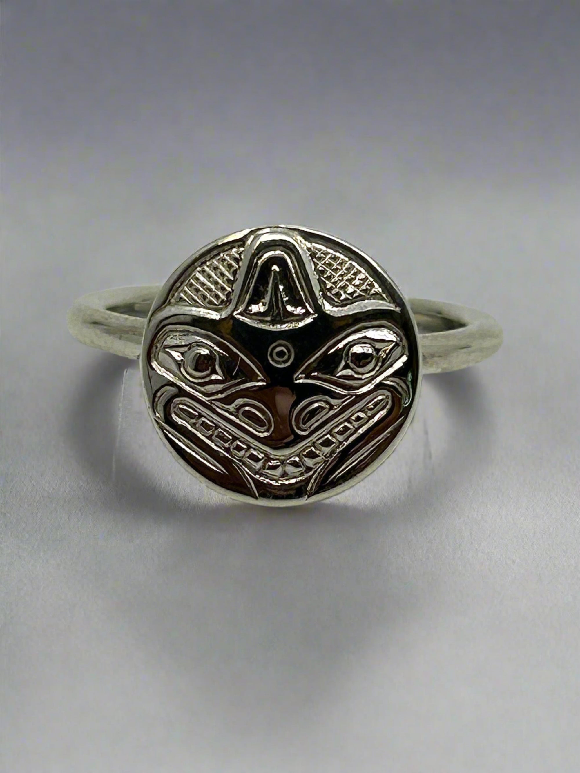 Ron Jackson Hand Crafted 1/2" Silver Circle Comfort Rings - Ron Jackson - Silver Ring - House of Himwitsa Art Gallery