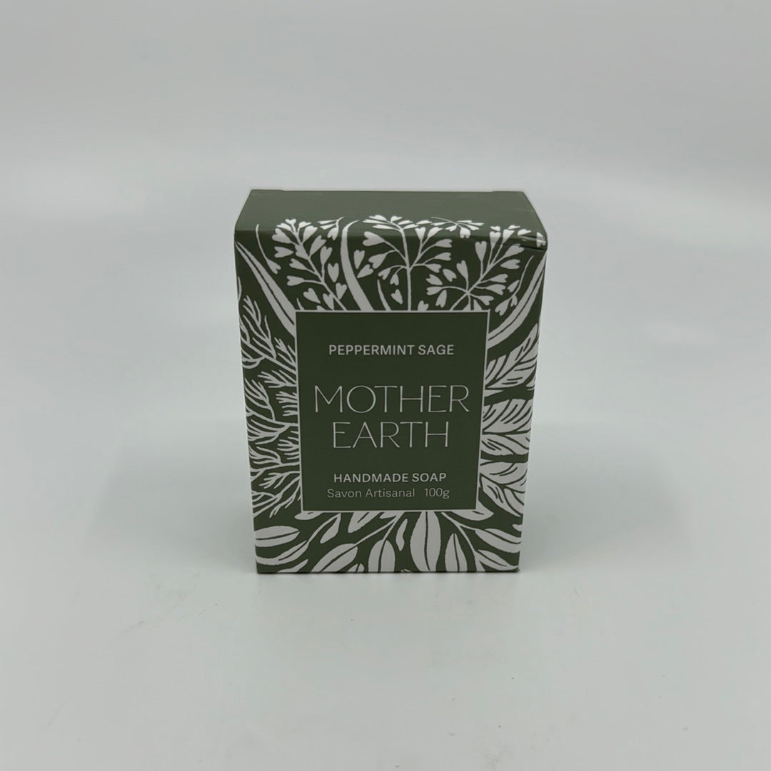 Mother Earth Peppermint Sage Handmade Soap - Western Varieties Wholesale In - soap - House of Himwitsa Art Gallery