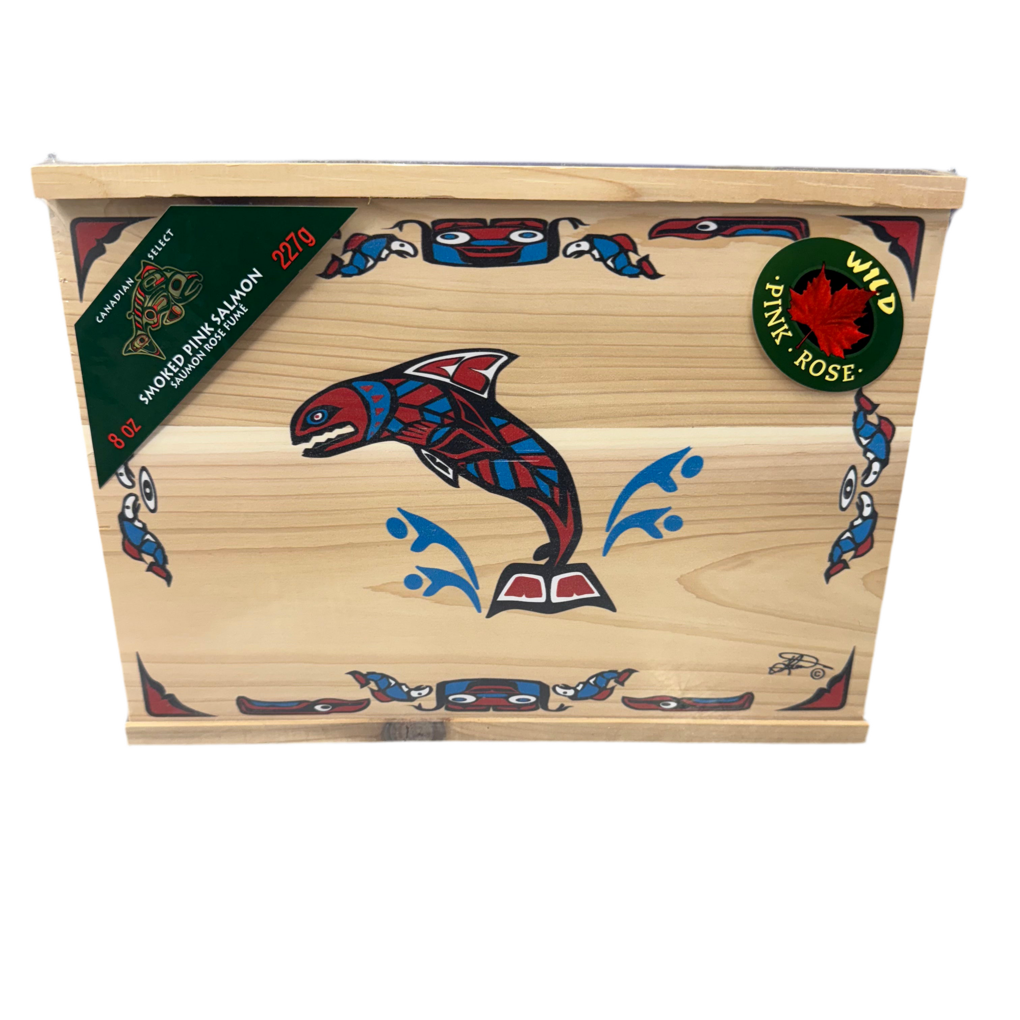 Smoked Wild Pink Salmon Wood Box 8oz