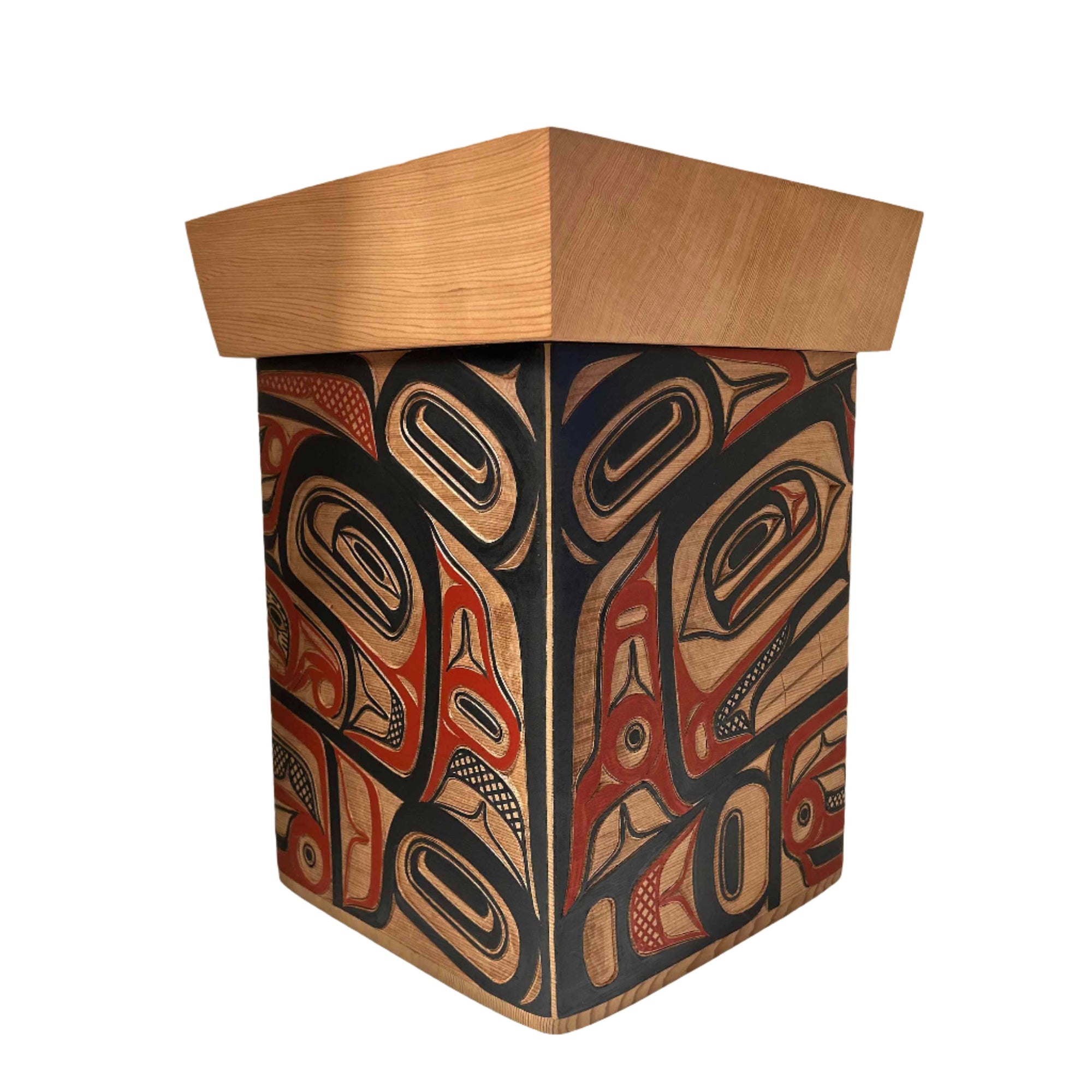 David Boxley Red Cedar Killer Whale Bentwood Box - David Boxley - Bentwood Box - House of Himwitsa Art Gallery