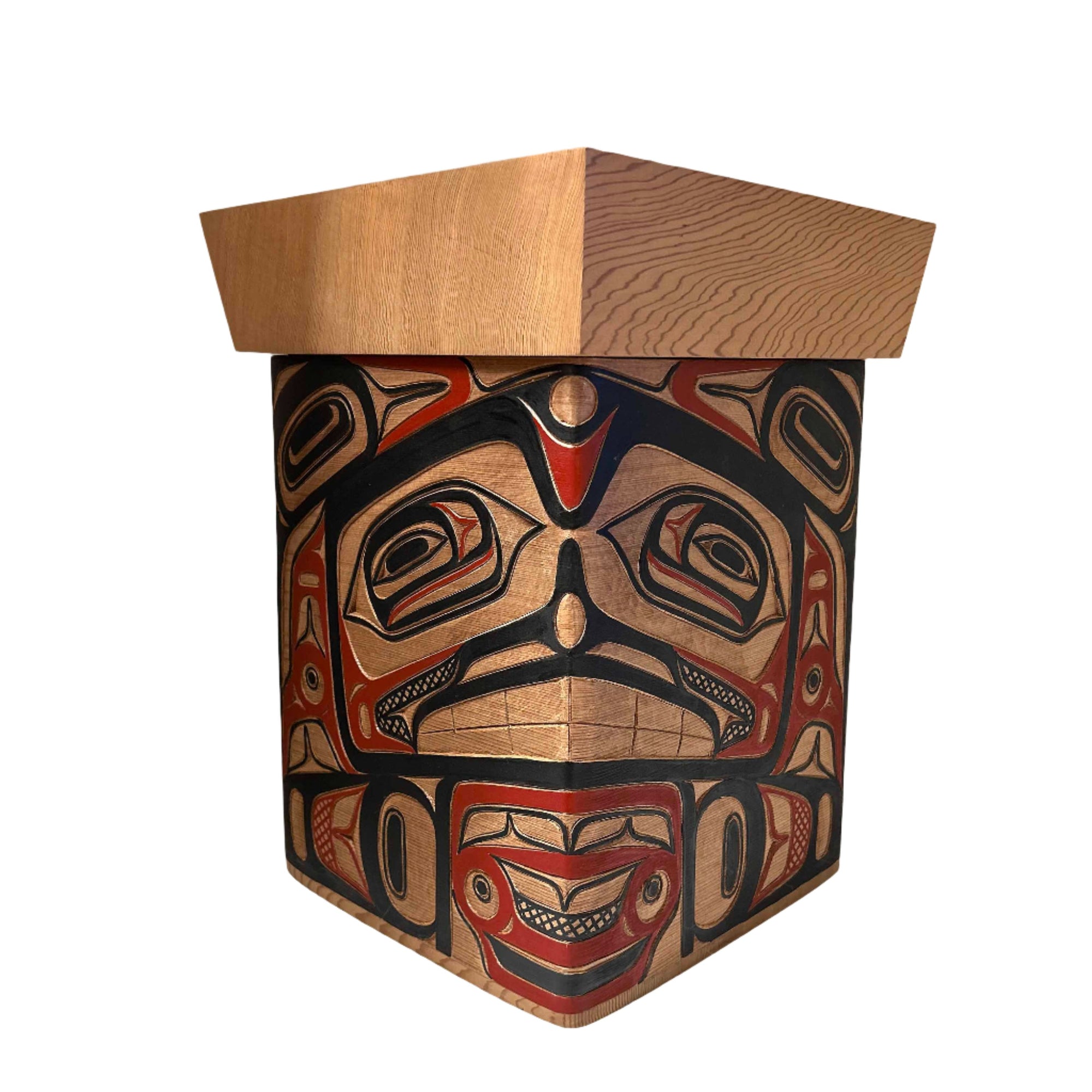 David Boxley Red Cedar Killer Whale Bentwood Box - David Boxley - Bentwood Box - House of Himwitsa Art Gallery