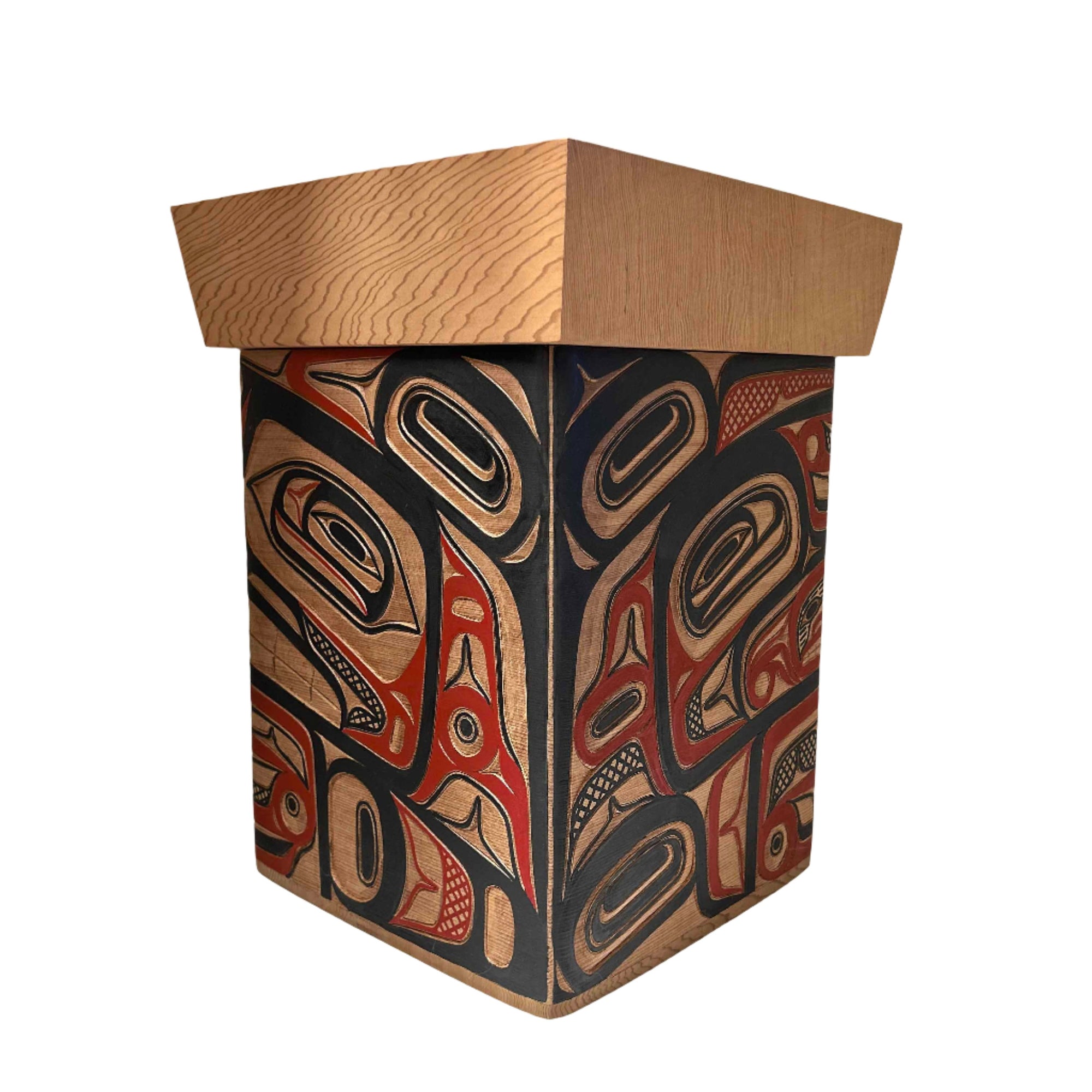 David Boxley Red Cedar Killer Whale Bentwood Box - David Boxley - Bentwood Box - House of Himwitsa Art Gallery