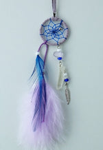 1" Magical Dream Catchers detailed with Quartz Crystal Assorted Colours - Monague Native Crafts - Dream Catcher - House of Himwitsa Art Gallery