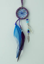 1" Magical Dream Catchers detailed with Quartz Crystal Assorted Colours - Monague Native Crafts - Dream Catcher - House of Himwitsa Art Gallery
