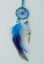 1" Magical Dream Catchers detailed with Quartz Crystal Assorted Colours - Monague Native Crafts - Dream Catcher - House of Himwitsa Art Gallery