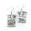 Grant Pauls Earrings Copper Shield Shape Raven Box Design