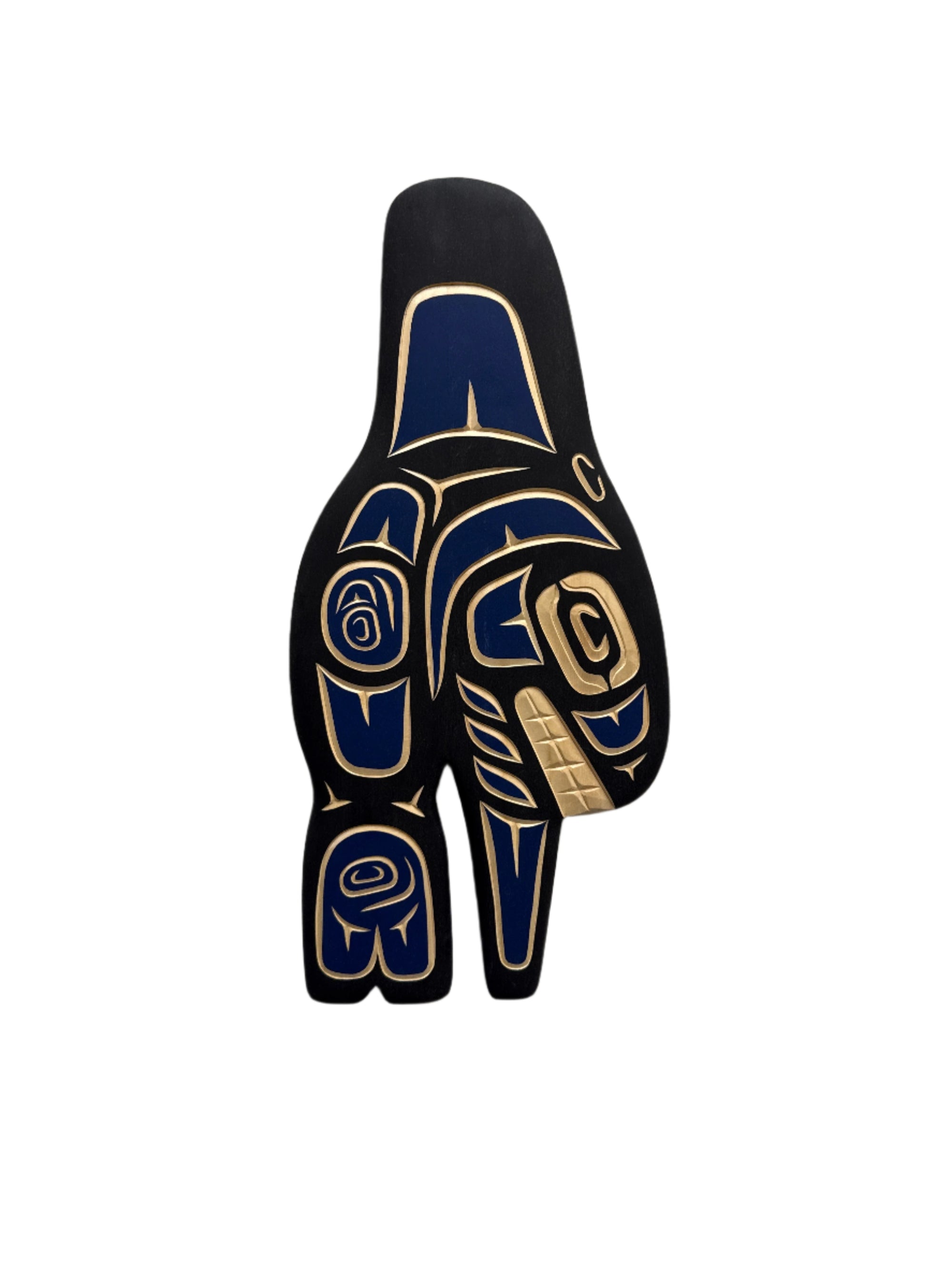 Valencia Bird Panel Killer Whale Blue -  - Carving - House of Himwitsa Art Gallery