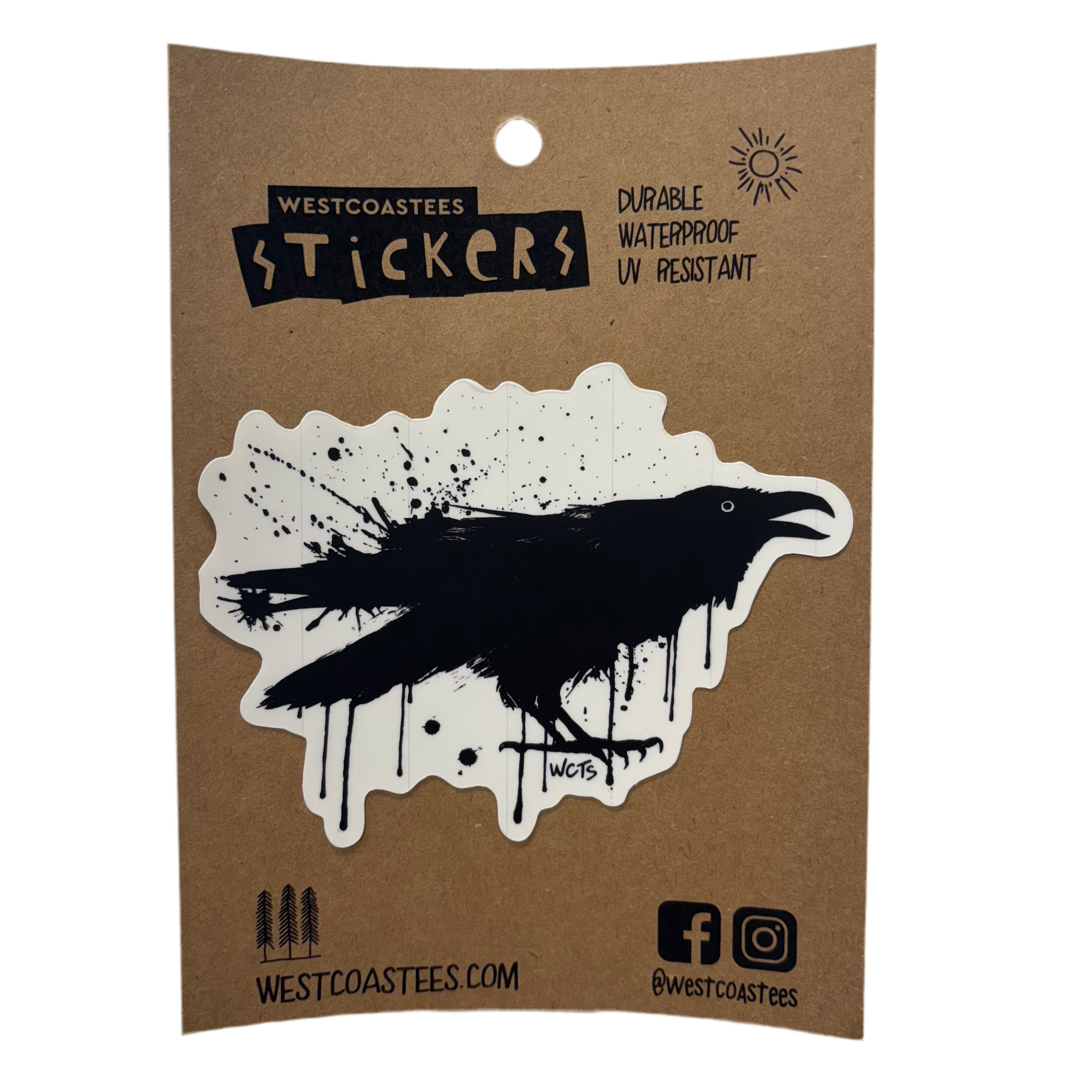 Westcoastees Sticker Raven Ink -  - Westcoastees Sticker - House of Himwitsa Art Gallery