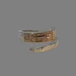 Corrine Hunt Silver Wrap Ring Wolf Size 6 -  - Silver Ring - House of Himwitsa Art Gallery