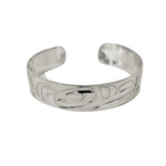 Alvin Adkins 1/2" Silver Raven Bracelet