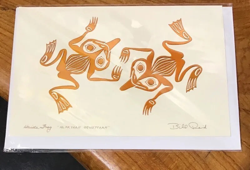 Art Card Bill Reid Haida Frog - Art Card Bill Reid Haida Frog -  - House of Himwitsa Native Art Gallery and Gifts