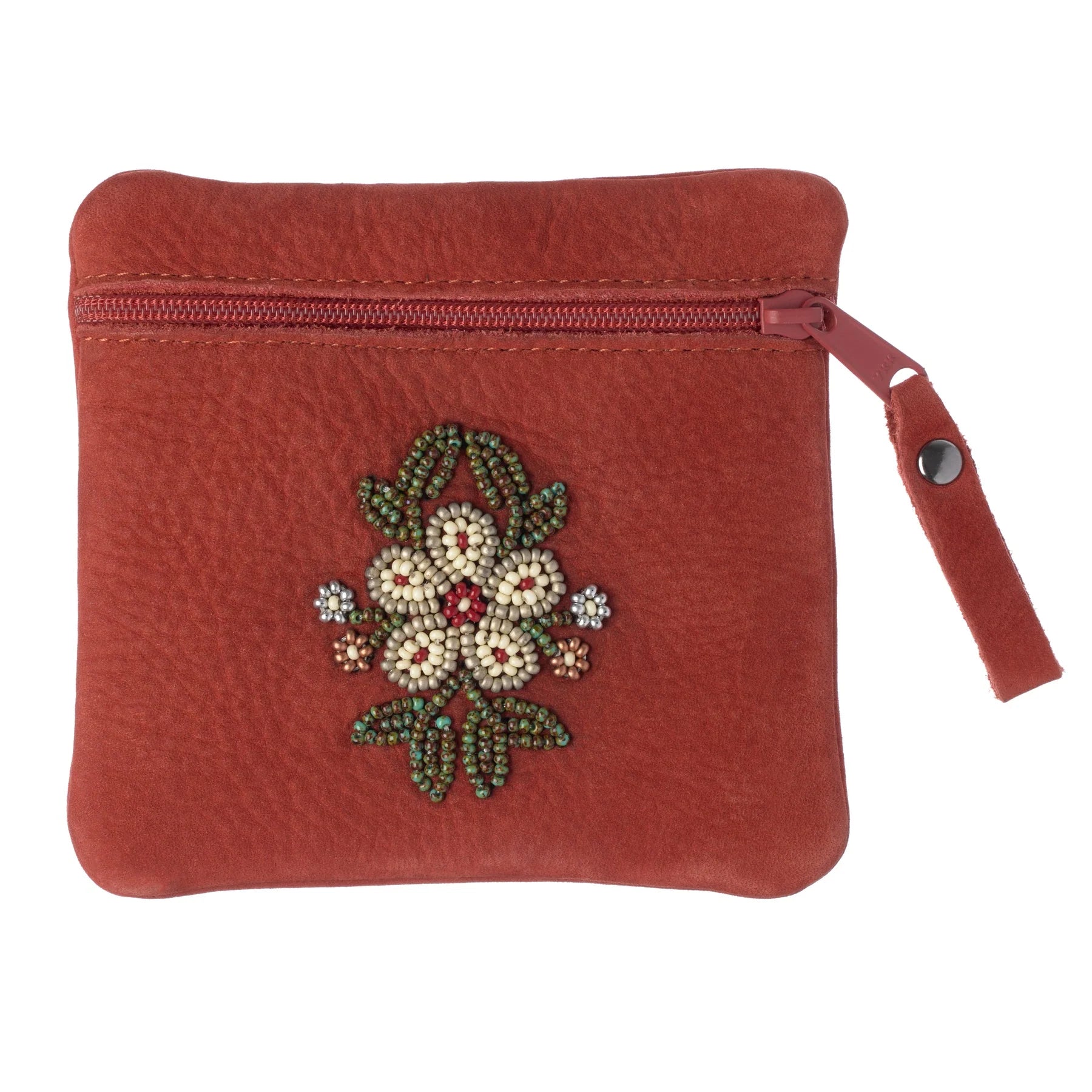 Floret Beaded Coin Purse Red -  -  - House of Himwitsa Art Gallery