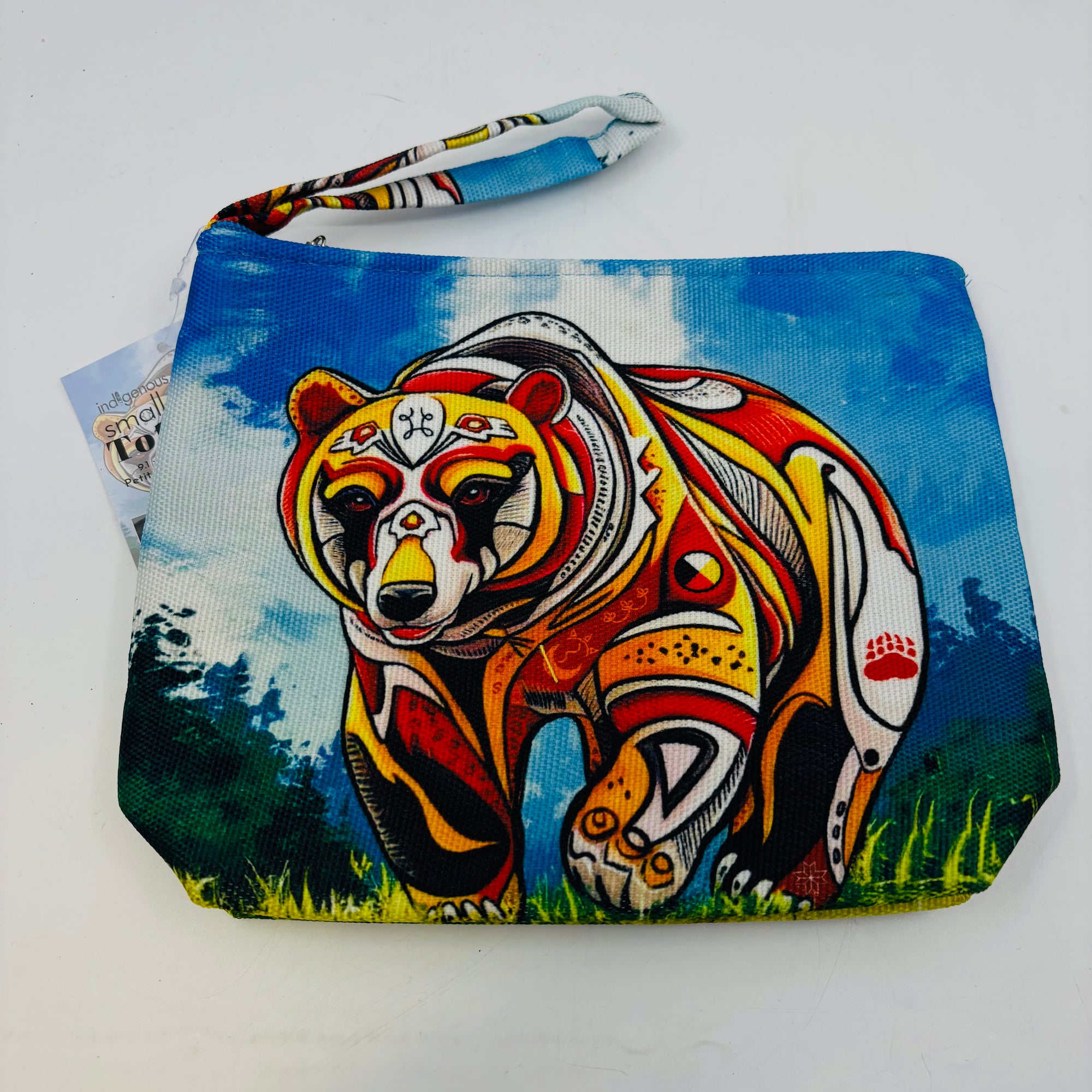 Small Canvas Tote Bag Stephanie White Spirit Bear