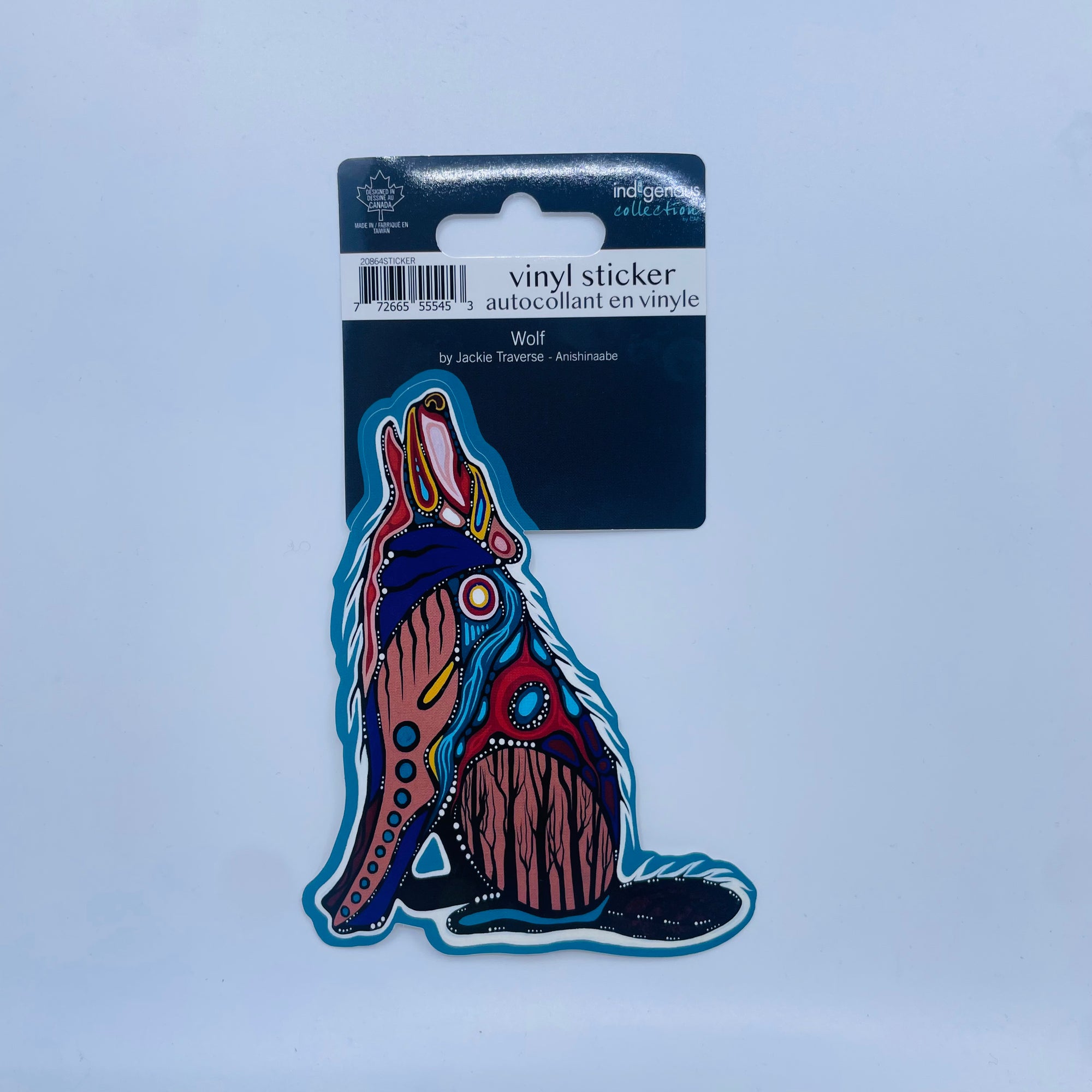 Vinyl Sticker Jackie Traverse Wolf -  - Vinyl Sticker - House of Himwitsa Art Gallery