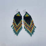 Beaded Earrings Turquoise Rainbow -  - Beaded Earrings - House of Himwitsa Art Gallery