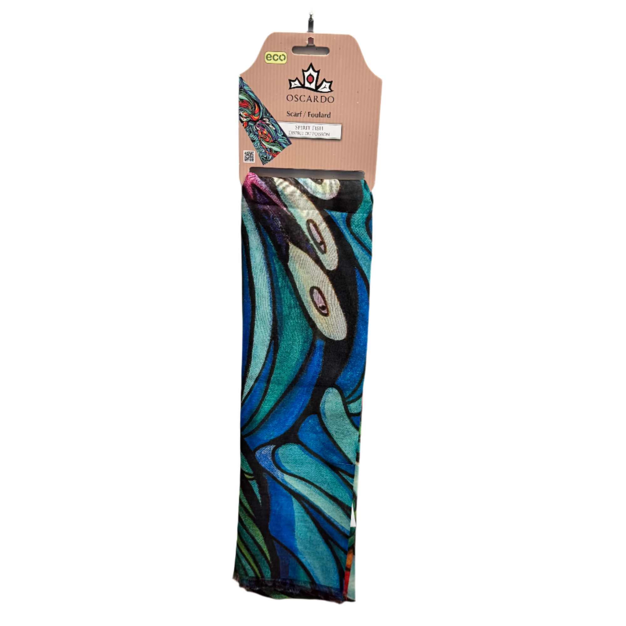 Eco Scarf Don Chase Spirit Fish -  - Scarfs - House of Himwitsa Art Gallery
