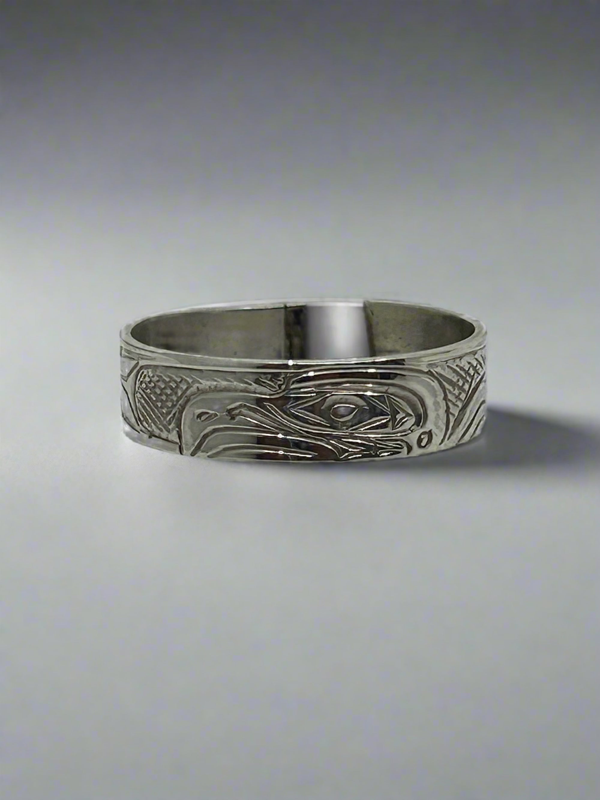 John Lancaster 1/4” Silver Ring Eagle -  - Silver Ring - House of Himwitsa Art Gallery