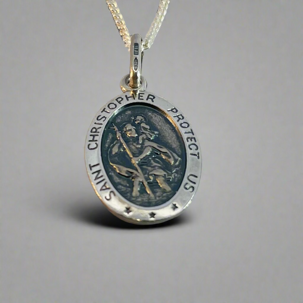 Sterling Silver Medium St. Christopher Medal -  -  - House of Himwitsa Art Gallery