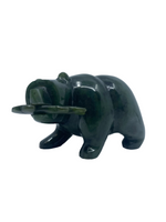 Jade Grizzly Bear With fish - Dan Lee -  - House of Himwitsa Art Gallery