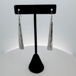 Gilbert Pat 2" Silver Earrings Long Triangle -  - Silver Earrings - House of Himwitsa Art Gallery