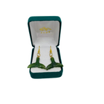 1.25" Jade Whale Tail Earrings - Dan Lee - Jade - House of Himwitsa Art Gallery