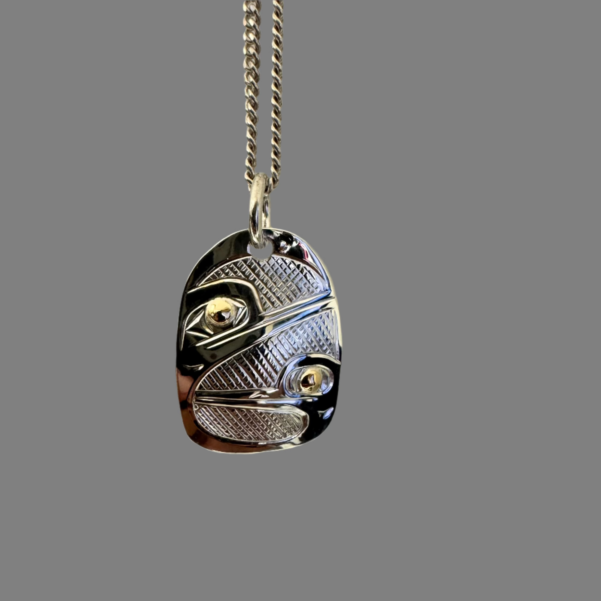 Corrine Hunt Pendant Double Hummingbird -  - Silver Pendant - House of Himwitsa Art Gallery