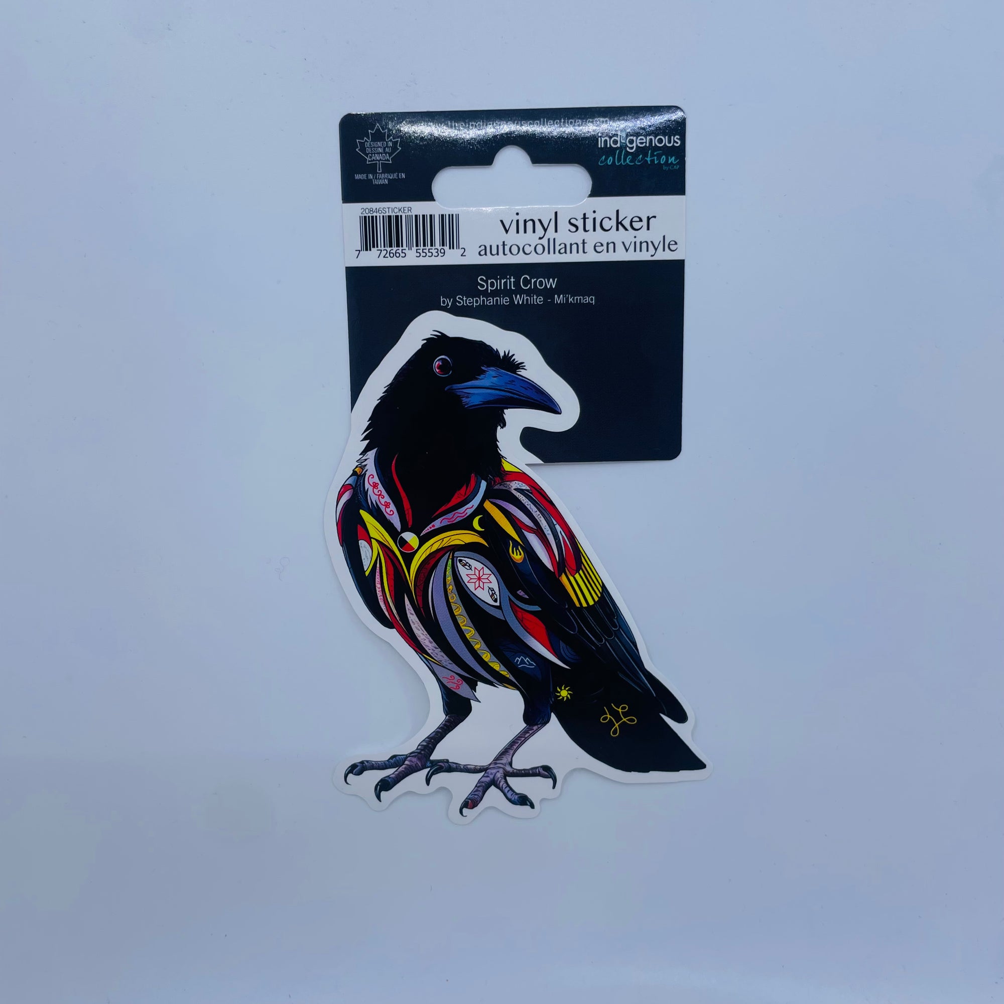 Vinyl Sticker Stephanie White Crow -  - Vinyl Sticker - House of Himwitsa Art Gallery