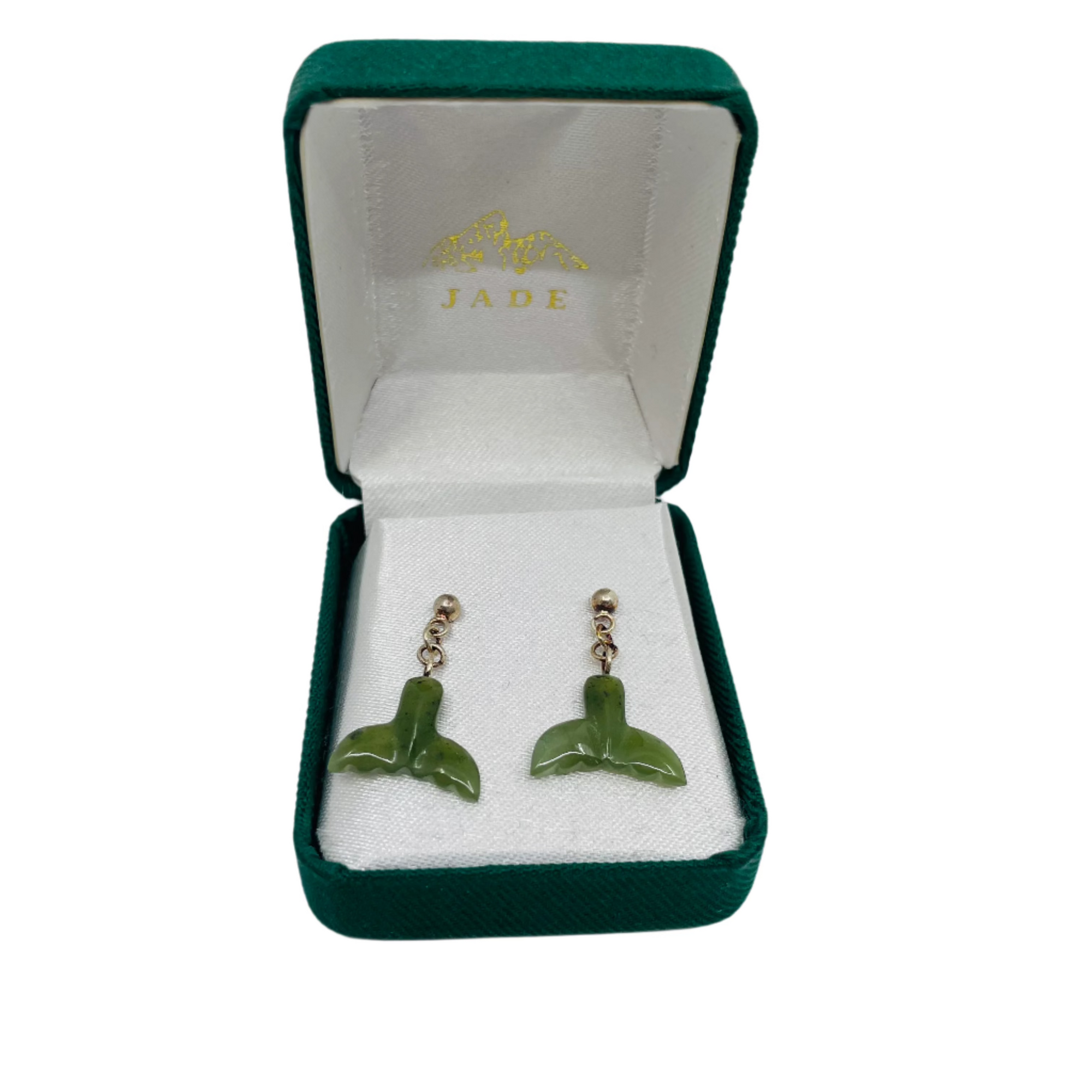 1/2" Jade Whale Tail Earring -  - Jade - House of Himwitsa Art Gallery
