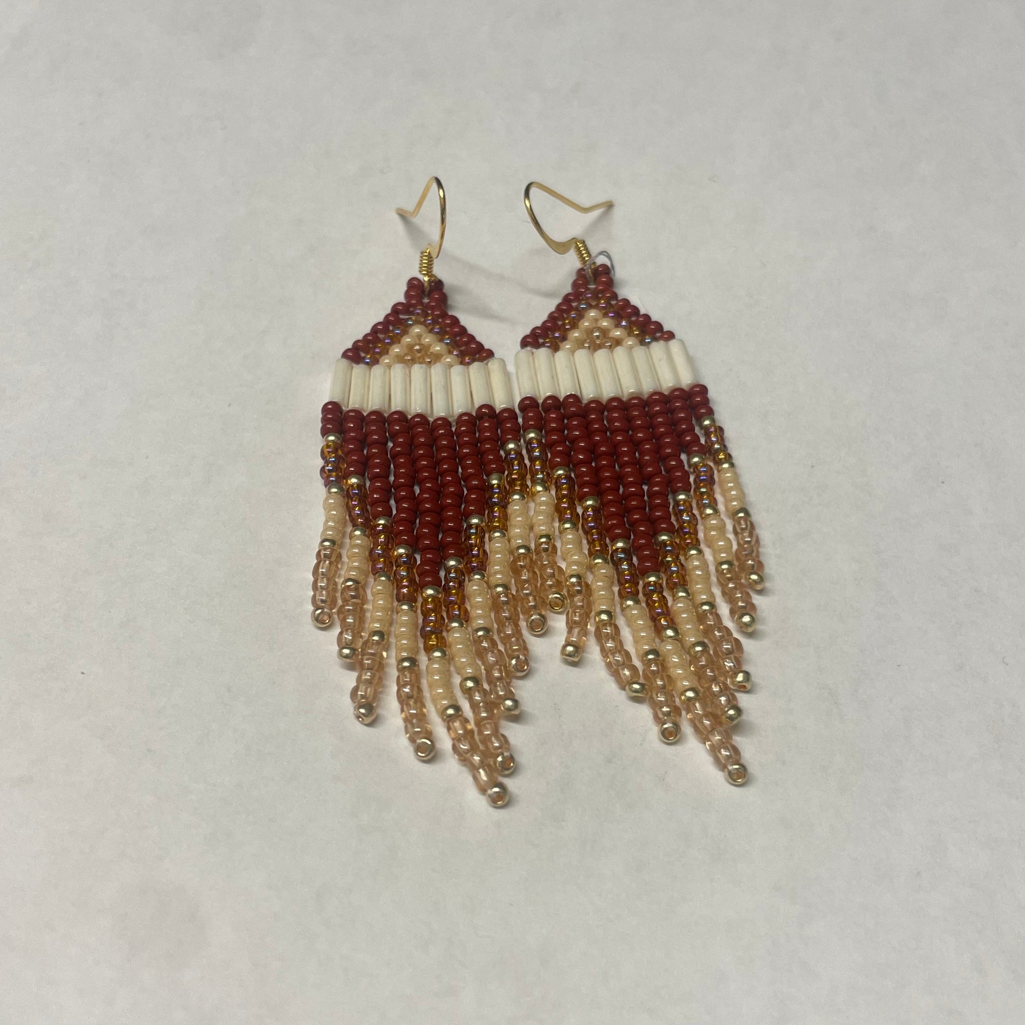 Beaded Earrings Fall Colours -  - Beaded Earrings - House of Himwitsa Art Gallery