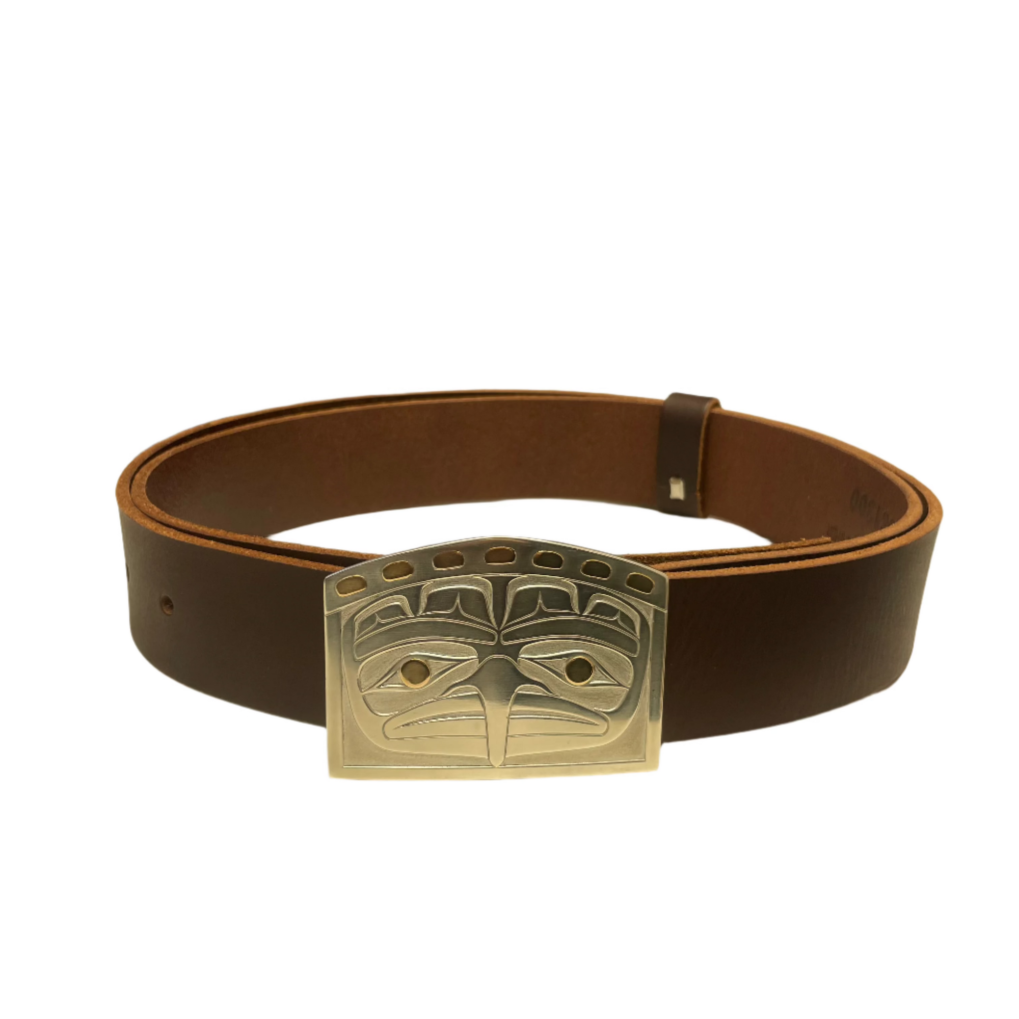 Grant Pauls Silver/14k gold Belt Buckle Eagle -  - Belt buckle - House of Himwitsa Art Gallery