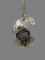 Gilbert Pat Silver Pendant Rectangle Medium -  - Silver Pendant - House of Himwitsa Art Gallery