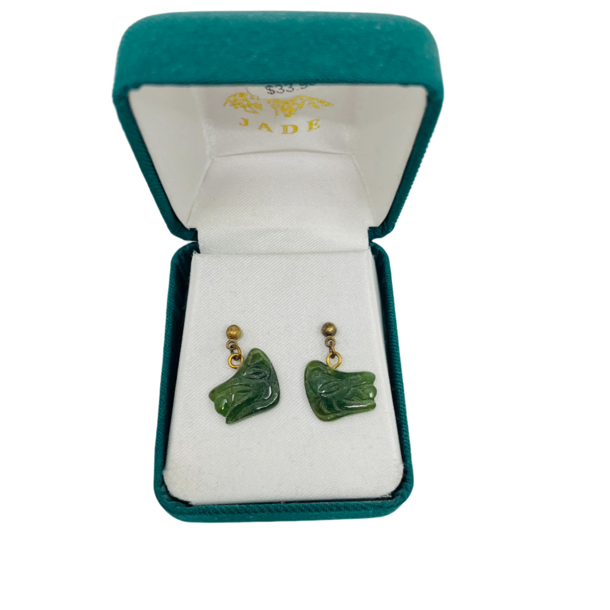 1/2" Jade Earring Raven Head -  - Jade - House of Himwitsa Art Gallery