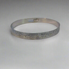 Gilbert Pat 5/16 Silver Bangle 2 Wolves and sun -  - carved jewelry - House of Himwitsa Art Gallery