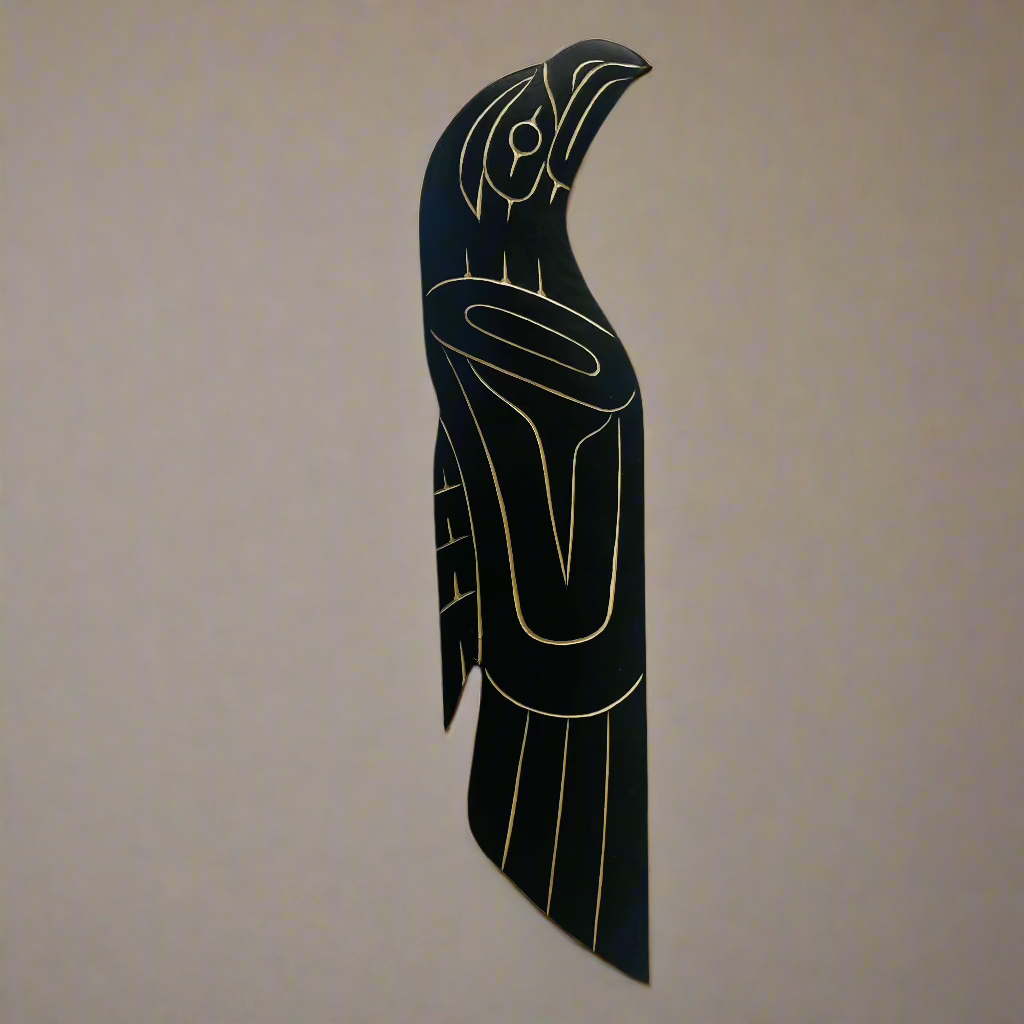 David Louis Panel Raven -  - Panel - House of Himwitsa Art Gallery