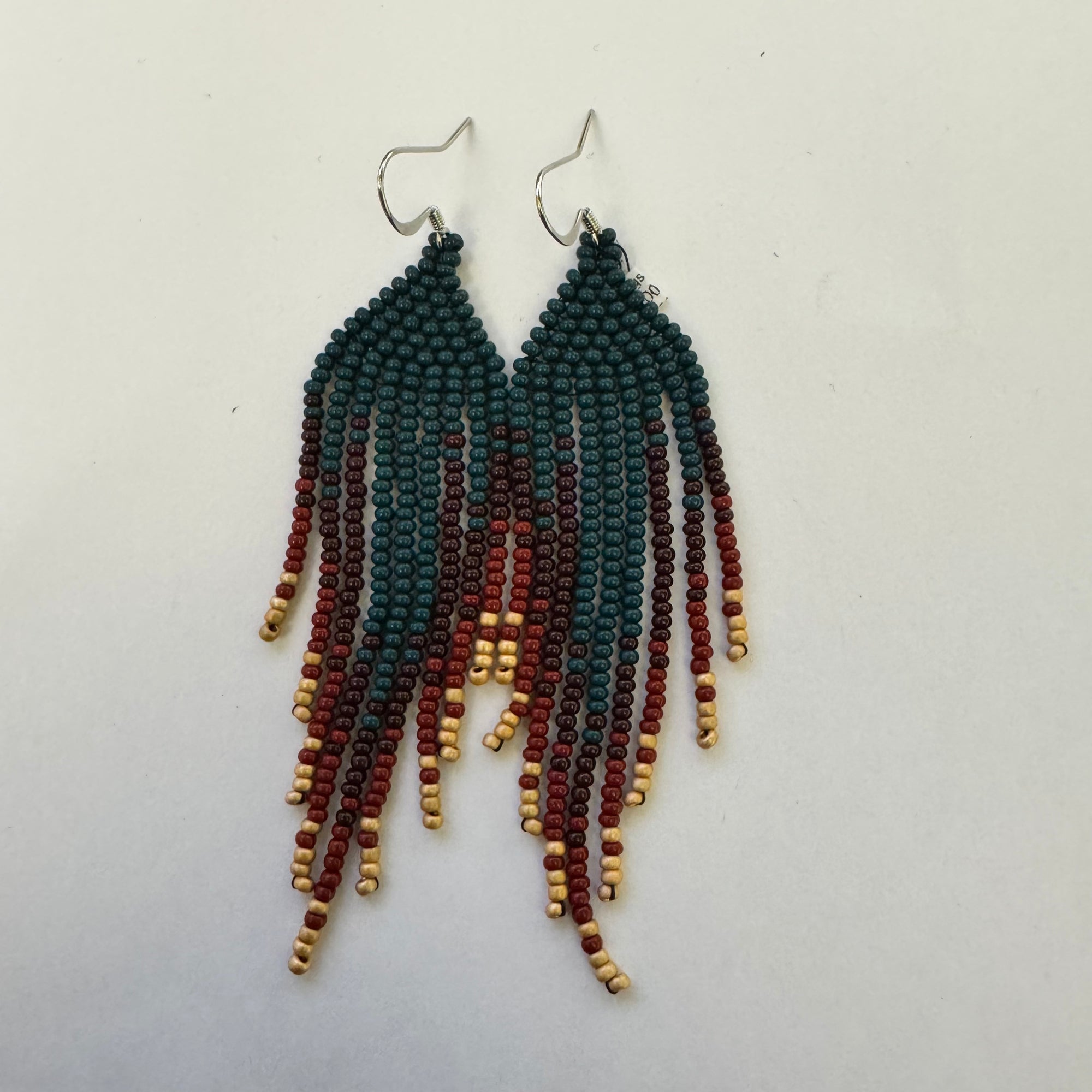 Beaded Earrings Spruce Forest -  - Beaded Earrings - House of Himwitsa Art Gallery