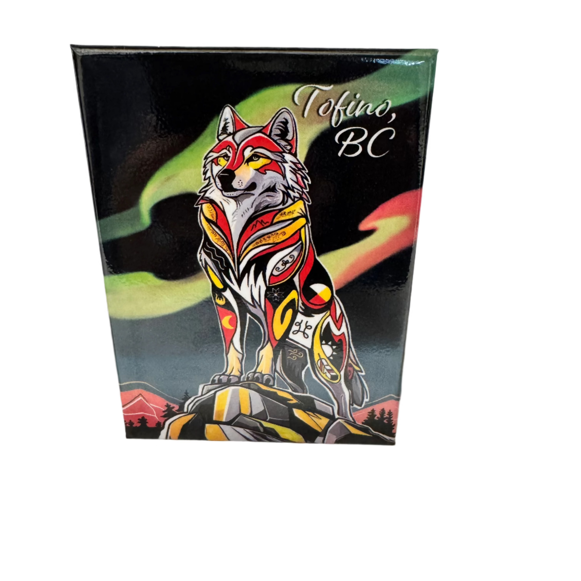 Magnet Tofino Stephanie White Spirit Wolf -  - Magnet - House of Himwitsa Art Gallery