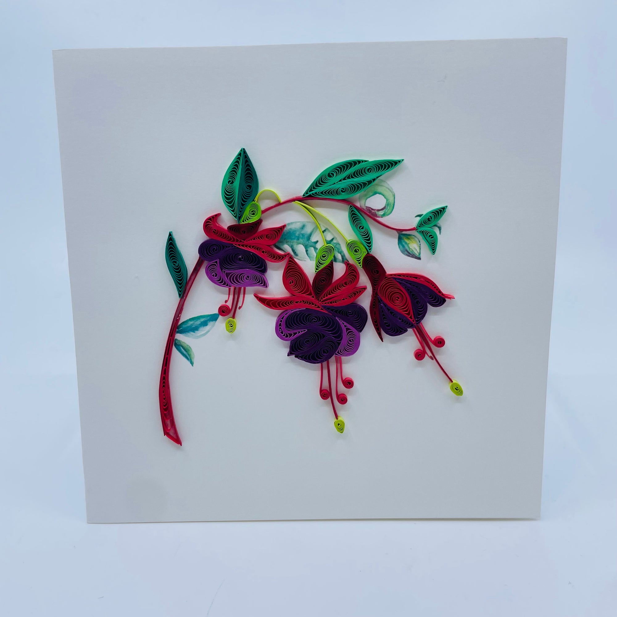 Quilling Art Card Fuchsia - Kalyn Imports Limited - quilling art card - House of Himwitsa Art Gallery