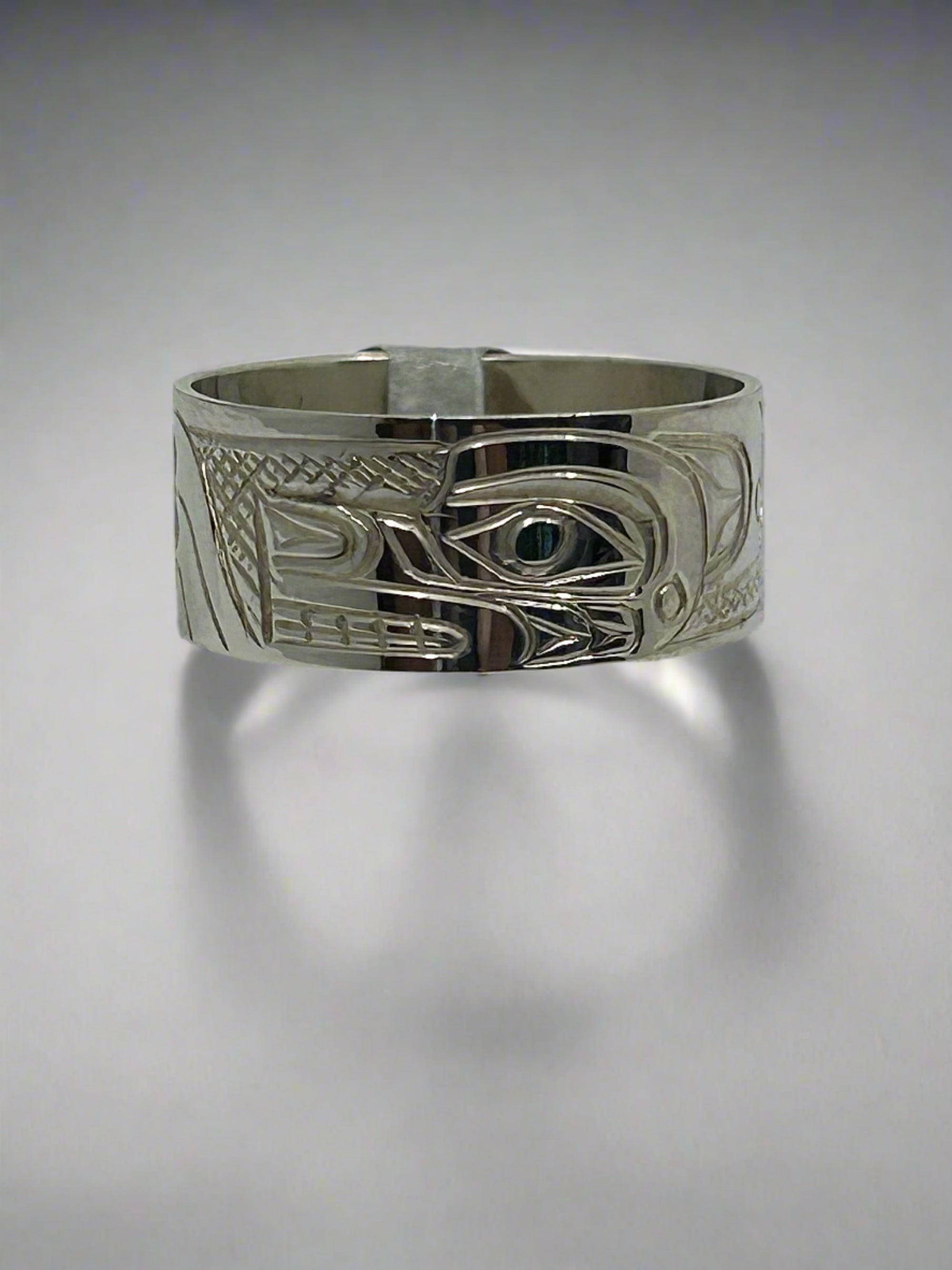 Don Lancaster 3/8" Silver Ring Wolf -  - Silver Ring - House of Himwitsa Art Gallery