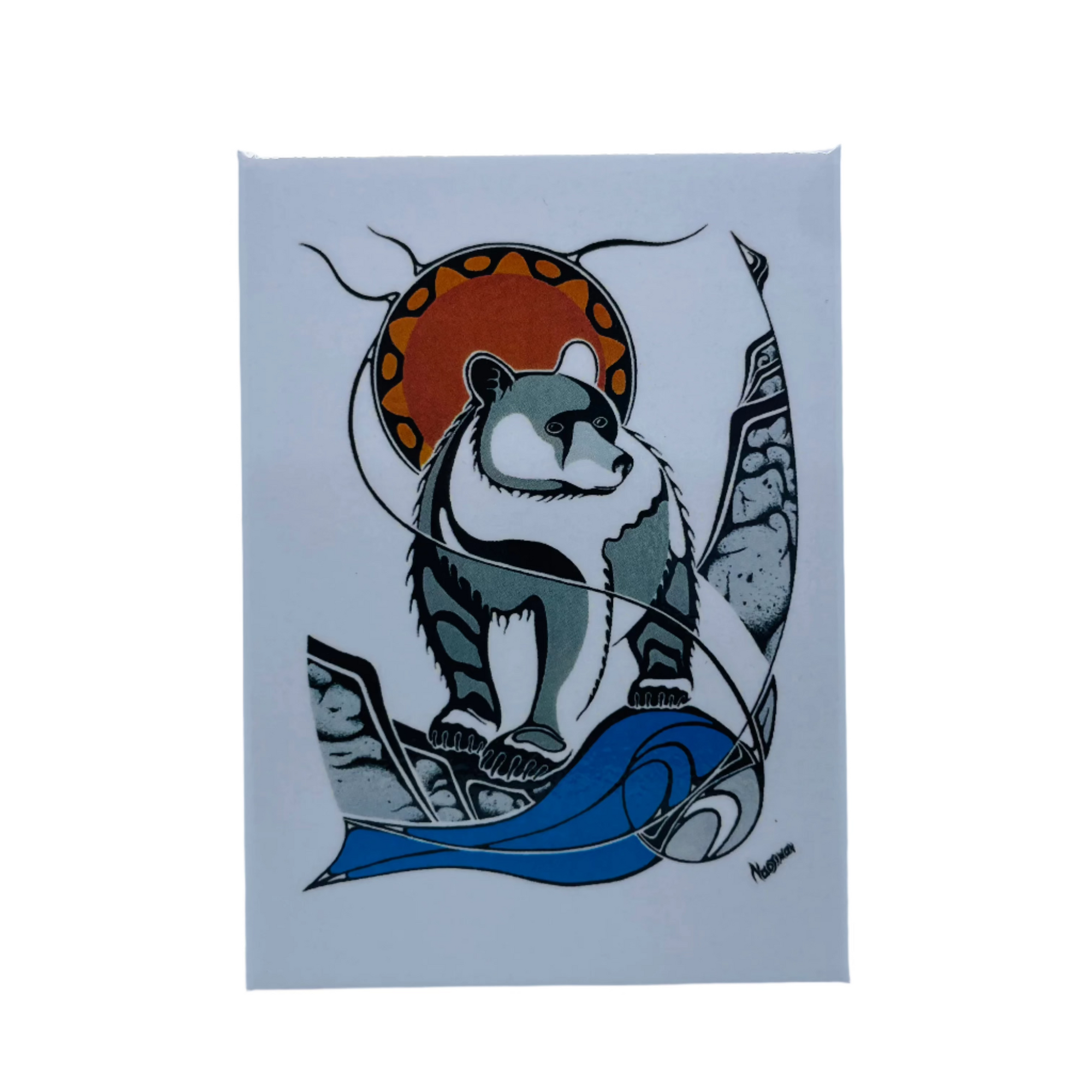 Magnet Mark Nadjiwan By The Stream - Canadian Art Prints Inc. - Magnet - House of Himwitsa Art Gallery