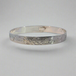 Gilbert Pat 5/16 Silver Bangle 2 Whales and sun -  - carved jewelry - House of Himwitsa Art Gallery
