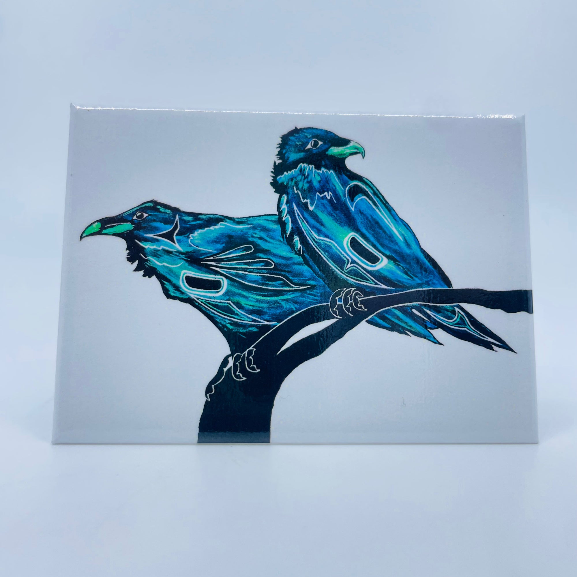 Magnet Diane Levesque Two Ravens - Canadian Art Prints Inc. - Magnet - House of Himwitsa Art Gallery
